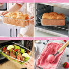 Glass Baking Dish with Lid 1.9Qt – Borosilicate Rectangular Toast Pan, Oven & Microwave Safe, Stackable Airtight Container for Bread & Cakes (1 or 2pcs)