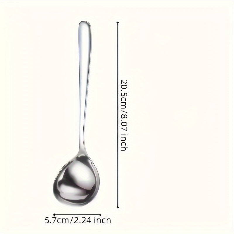 Stainless Steel Long Handle Soup Spoons Set 4 8 12 Pack for Soup Porridge Hot Pot Restaurant Kitchen Utensil