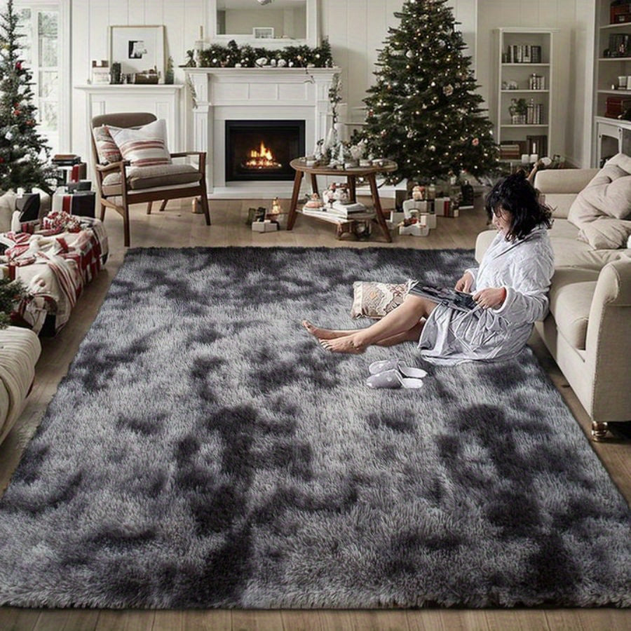 Plush Soft Long-Haired Area Rug – Machine Washable Warm Shaggy Carpet for Bedroom, Living Room, Kitchen & Bathroom, Multiple Colors, 5x8ft or 6x9ft