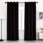 Velvet Curtains 52” Wide – Soft Grommet Thermal Insulated Light Filtering Velvet Window Panels for Bedroom | 2-Panel Set in 14 Colors & 7 Lengths