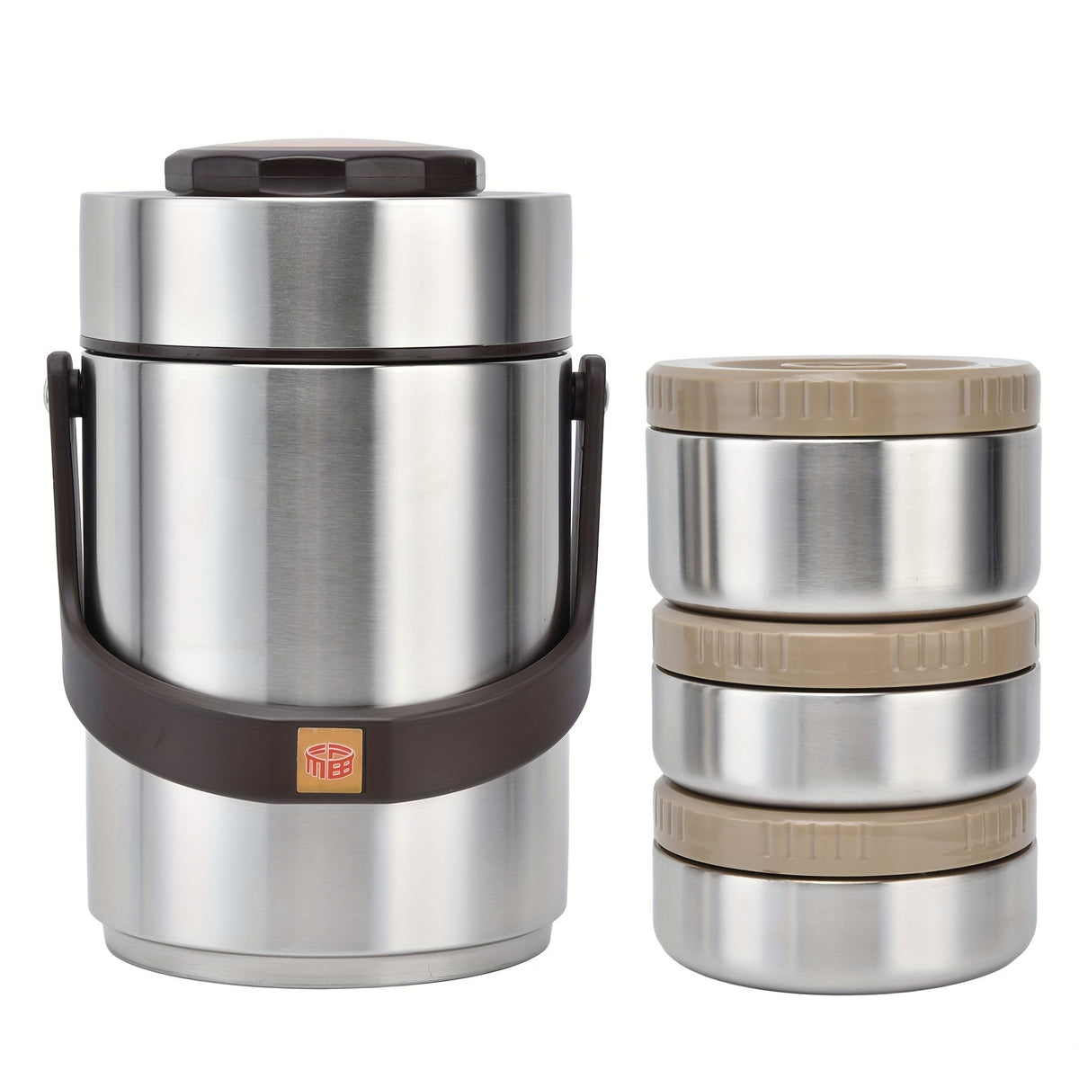 Insulated Lunch Box 3-Layer 304 Stainless Steel Vacuum Thermos Food Jar - 67oz Large Capacity Leakproof Bento Box Keeps Warm 6 Hours, Wide Mouth, for Office Work Travel Picnic Outdoor Meals