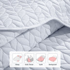 Microfiber Quilt Bedspread Set All Season Lightweight – Soft Breathable Quilted Coverlet Twin Full Queen King 16 Colors Machine Washable