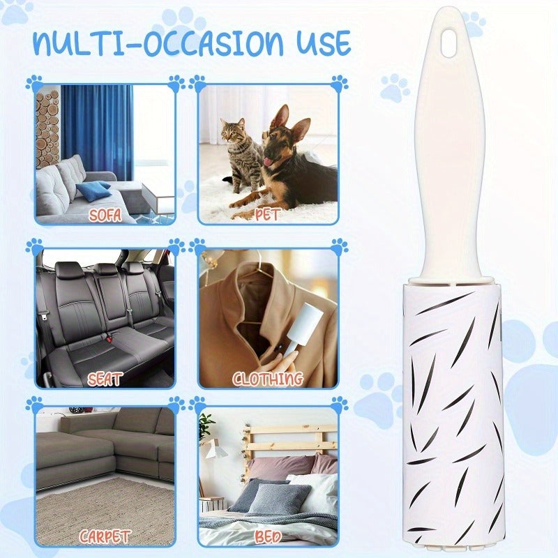 Mini Portable Pet Hair Remover Roller 12 Pack, Travel-Size Lint Roller for Clothing Furniture & Car Seats, No Power Required Reusable Pet Hair Lint Cleaner for Home & On the Go
