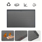 Under Sink Mat Waterproof 34x22 Inch - Silicone Cabinet Liner Drip Tray for Kitchen & Bathroom, Shelf Protector Organizer for Under Sink Storage, Large & Gray Options
