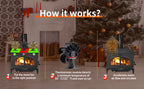 Wood Stove Fan Heat Powered Non-Electric Fireplace Fan for Wood Burning Stoves Pellet Stoves Log Burners with Thermometer – 4 to 7 Blade Options