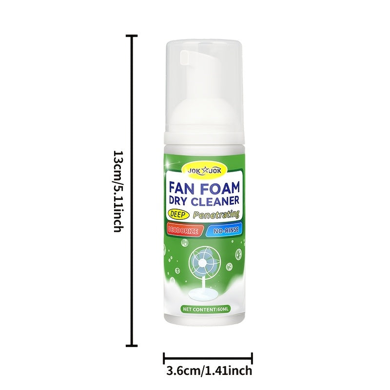 Fan Cleaning Spray 2oz with Towel - Deep Clean Dust Grease & Dirt from Fan Blades Grilles Motors for Ceiling Desktop & Floor Fans and AC Units Dust Repellent