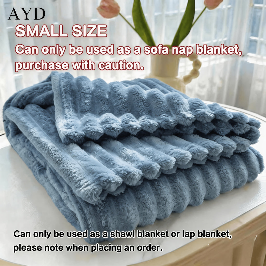 Faux Rabbit Fur Blanket Ultra-Soft Plush Throw for Bed & Couch – Lightweight Cozy Blanket in 8 Colors, Twin to King Size, Safe for Kids & Adults