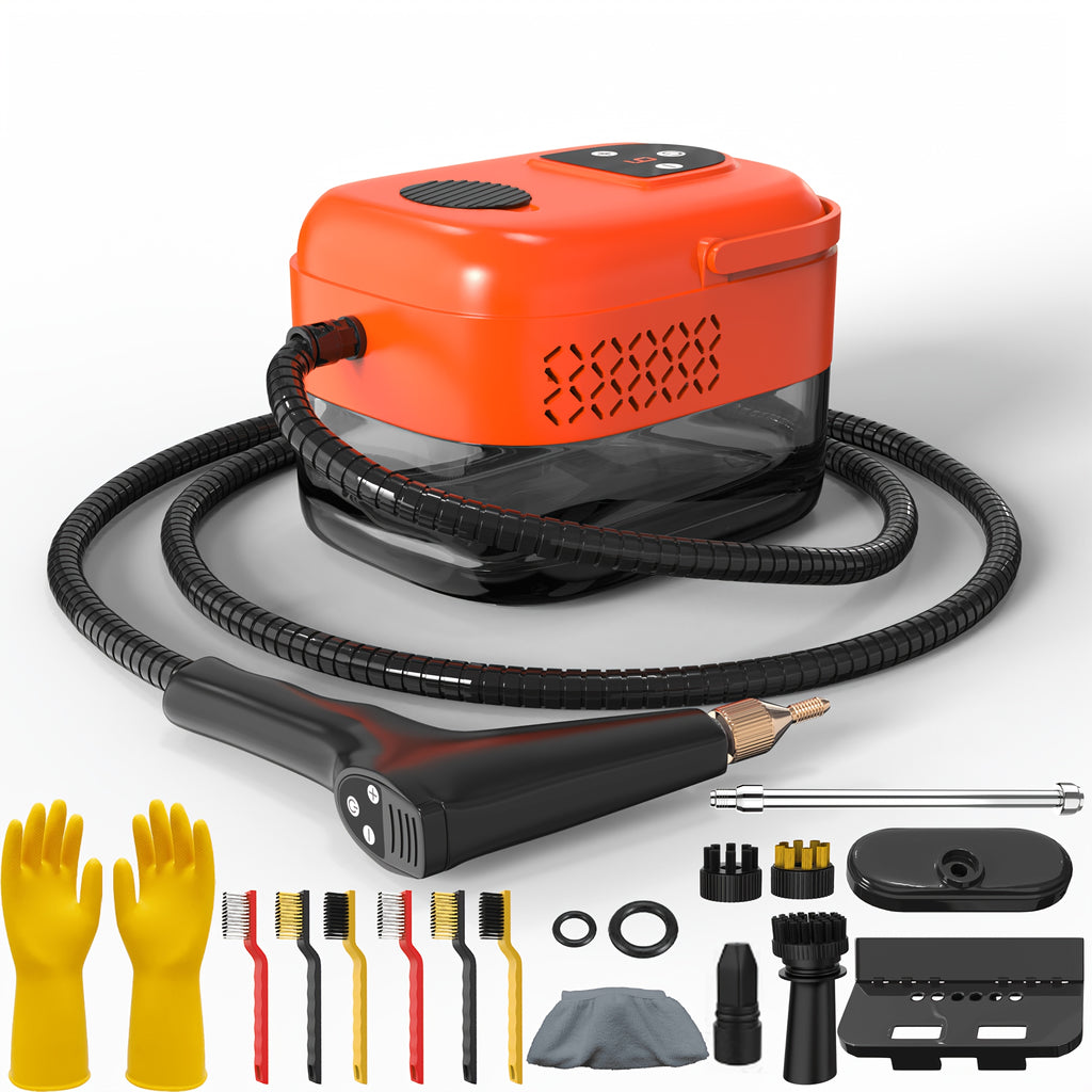 Handheld High-Pressure Steam Cleaner – High-Temperature, LCD Display, Multi-Speed Control | Carpet, Kitchen, Sofa & Tile Cleaning