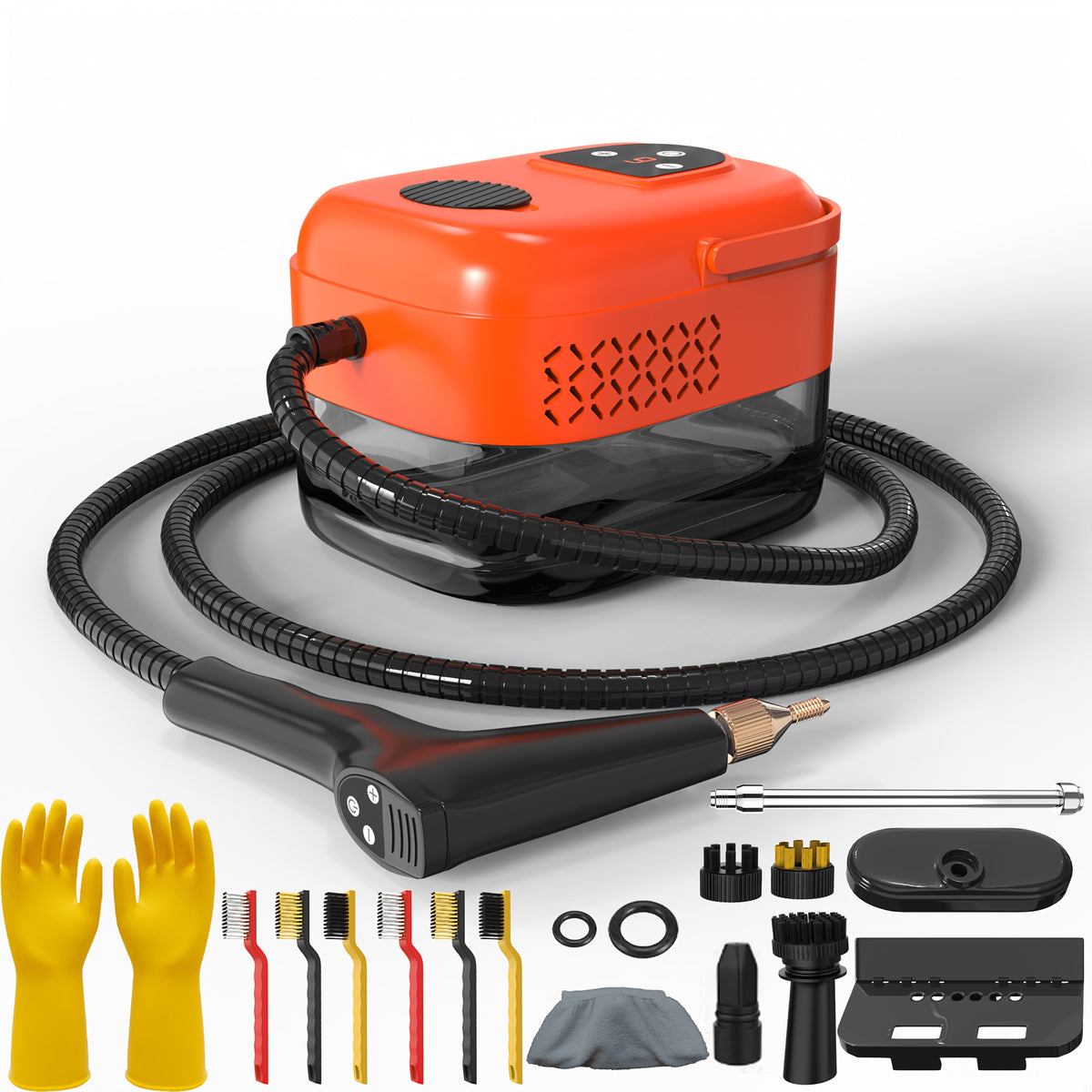 Handheld High-Pressure Steam Cleaner – High-Temperature, LCD Display, Multi-Speed Control | Carpet, Kitchen, Sofa & Tile Cleaning