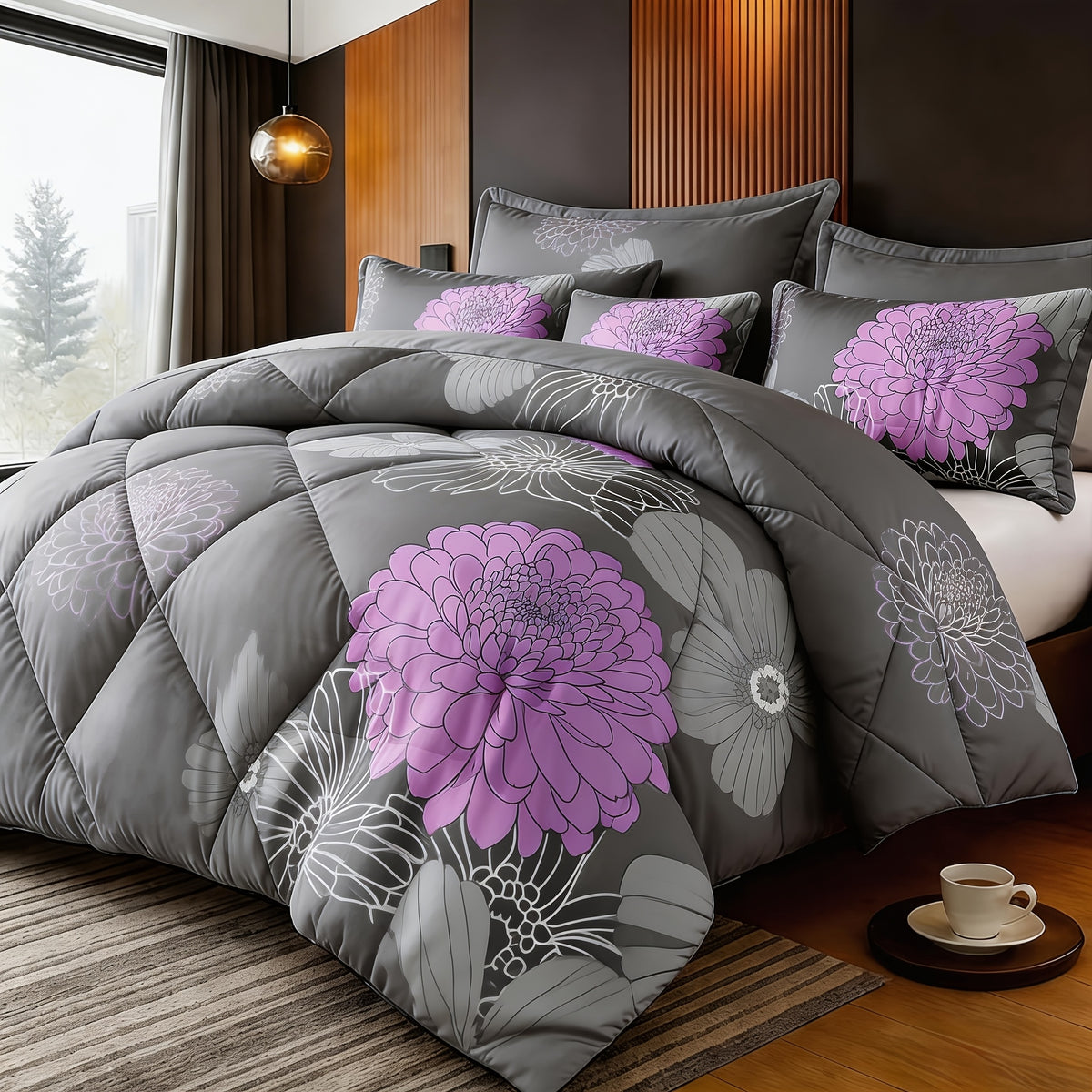 Diamond Pattern Quilt Bedding Set with Pillowcases 2/3 Piece – Soft Breathable Lightweight Comforter Twin Queen King 30+ Colors