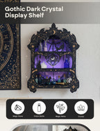 Wooden Floating Wall Shelf Crystal Display Shelf Rock Gem Stone Organizer Essential Oil Holder Wicca Spiritual Meditation Decor Gift