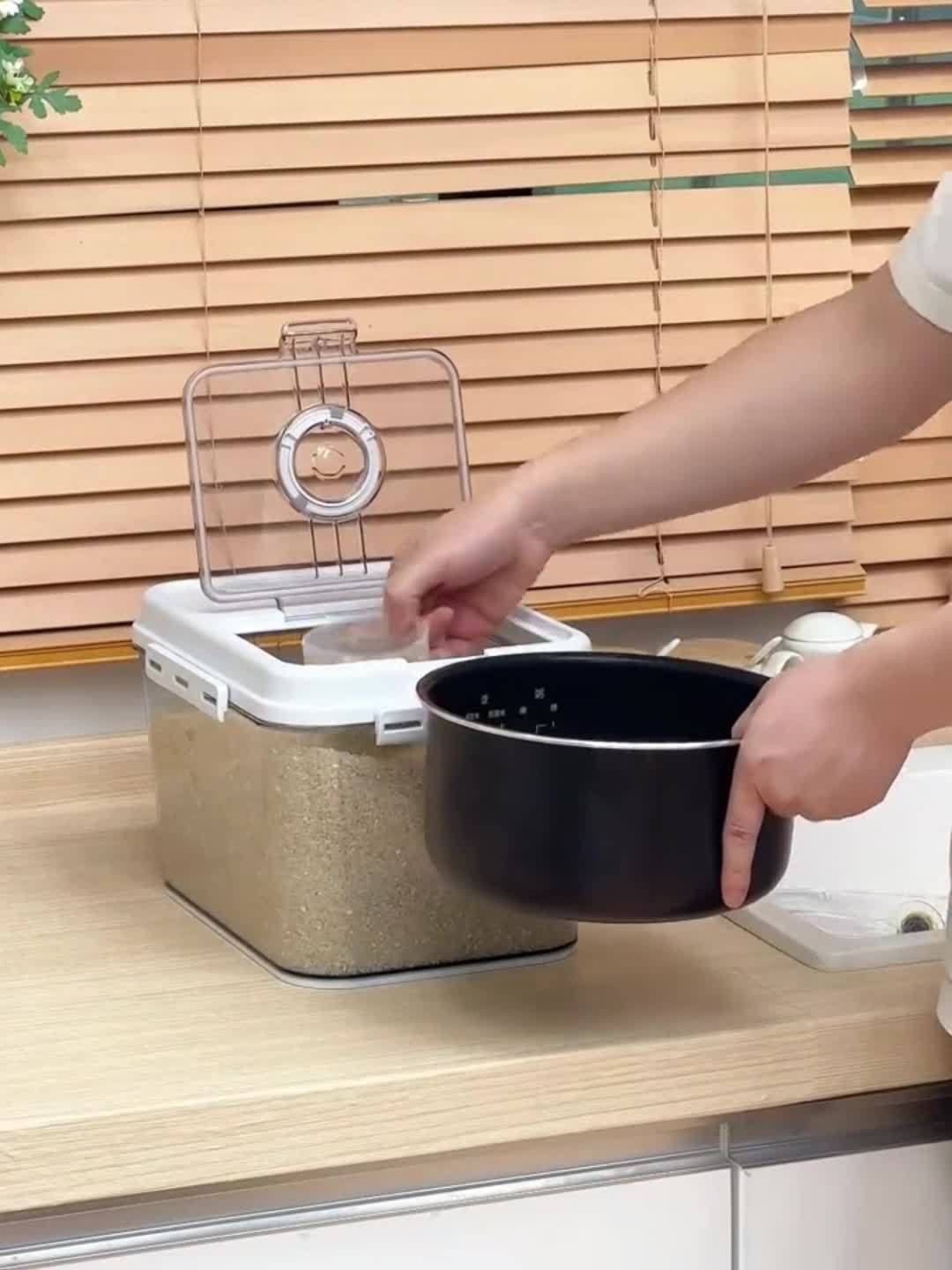 Large Capacity Grain Storage Container Sealed Rice Box Insect-Proof Moisture-Proof Flour Storage Bin for Rice Grains - Multiple Sizes