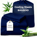 Bamboo Bed Sheets Set 1660TC Ultra Soft Deep Pocket Cooling 3/4pcs – Luxury Fitted Sheet & Pillowcase Set for Twin Full Queen King, 14 Colors