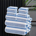 8-Piece Hotel-Quality Striped Bath Towel Set – Lint-Free Super Absorbent Two-Color Towels | 2 Large Bath Towels, 2 Medium Bath Towels & 4 Washcloths
