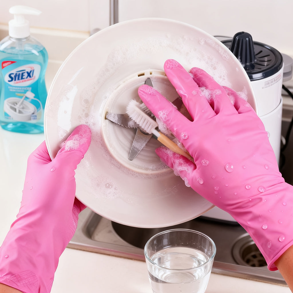 Disposable Gloves Rose Pink Stain Resistant Waterproof Soft Comfortable Wrist for Daily Cleaning Kitchen Restaurant Pet Care Beauty Hairdressing M L 50 100 150 200 Count