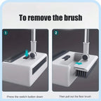 3-in-1 Broom, Dustpan & Floor Brush Combo Set with Trash Bag Roll – Compact Household Cleaning Kit for Kitchen, Bathroom, Living Room, Patio & Outdoor Use, White