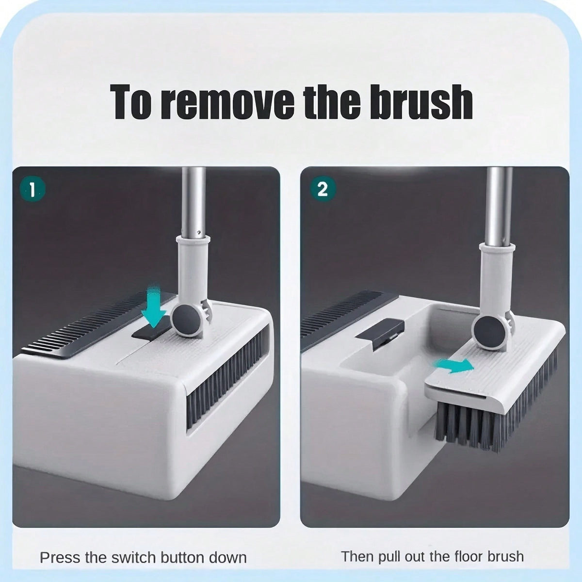 3-in-1 Broom, Dustpan & Floor Brush Combo Set with Trash Bag Roll – Compact Household Cleaning Kit for Kitchen, Bathroom, Living Room, Patio & Outdoor Use, White