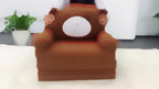 Animal Kids Foldable Sofa 2-in-1 Fold-Out Couch – Soft Polar Fleece High-Density Foam Lounger Chair for Playroom, Boys & Girls Room Decor, Cute Teddy Bear, Panda, Kitten & Milk Cow Styles