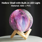 Moon Lamp 3D Galaxy Night Light 16 Colors 5.9 Inch with Wooden Stand & Remote Control USB - Color Changing LED Moon Globe Lamp, Perfect Birthday Gift for Women Men Couples Kids Room Home Decor