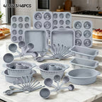 Baking Pan Set Oven-Safe Commercial Grade - Cookie Sheet Baking Sheet Round Cake Pan Muffin Pan Bread Pan Pizza Pan Square Pan - 4/6/12/23/46-Piece Kitchen Bakeware Sets, Restaurant Quality