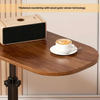 C-Shaped Side Table with Adjustable Height and 360° Rotatable Top – Laptop Sofa Table Coffee Table for Living Room Bedroom in Black White or Brown