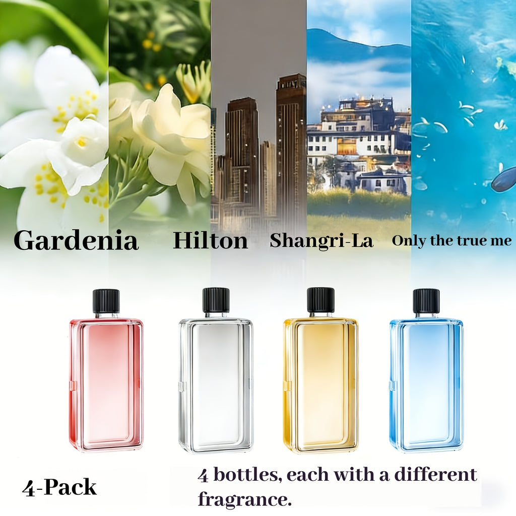 Essential Oil Refill Set 4 Bottles for Humidifier & Aromatherapy Diffuser | Slow-Release Fragrance Technology, Long-Lasting Calm Luxurious Home Atmosphere, Air Freshener Scent Refill