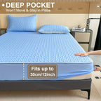 Cooling Stretch Fitted Bed Sheet Soft Breathable Moisture-Wicking Non-Slip Polyester Machine Washable Twin Full Queen King Pink Grey Blue Beige Bedroom Bedding