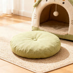 Round Seat Cushion 40x40cm 15cm Thick Firm Futon Meditation Mat Removable Linen Cover Chair Pad for Office Dining Chair Home Decor All Seasons Christmas