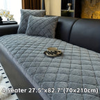 Thickened Faux Rabbit Fur Sofa Cover or Cushion Cover 2-in-1 Non-Slip Machine Washable Pet-Friendly Warm Plush Seat Pad for Bedroom Office Living Room Home Decor