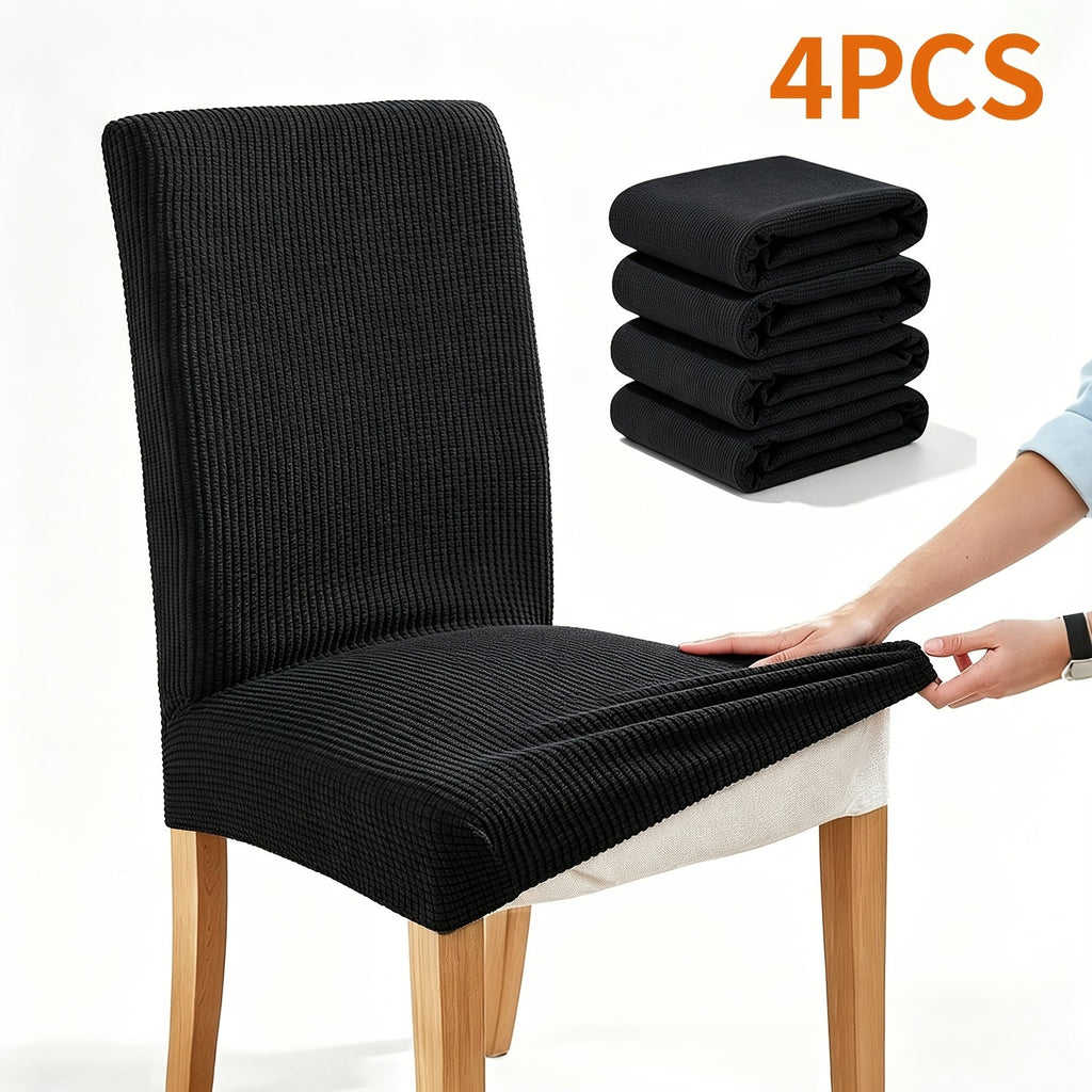 Dining Chair Covers 4/6pcs Set Washable Pet Friendly Dirt & Wear Resistant – Versatile Stretch Slipcovers for Home & Restaurant Seating, 12 Colors