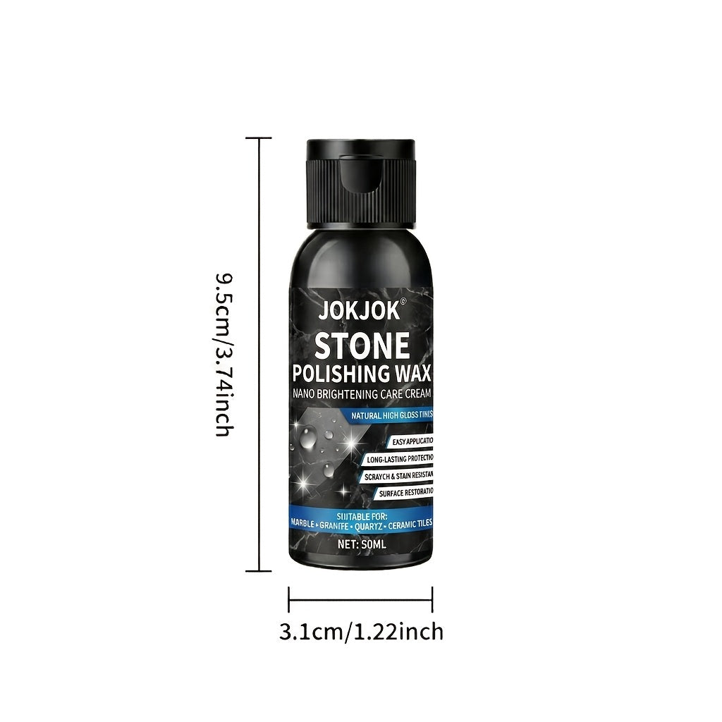 Floor Polishing Wax Paste for Marble Granite Quartz Ceramic Tile | Nano Brightening High Gloss Finish, Scratch Repair & Stain Protection, Long-Lasting Stone Care Polish for Home Floors