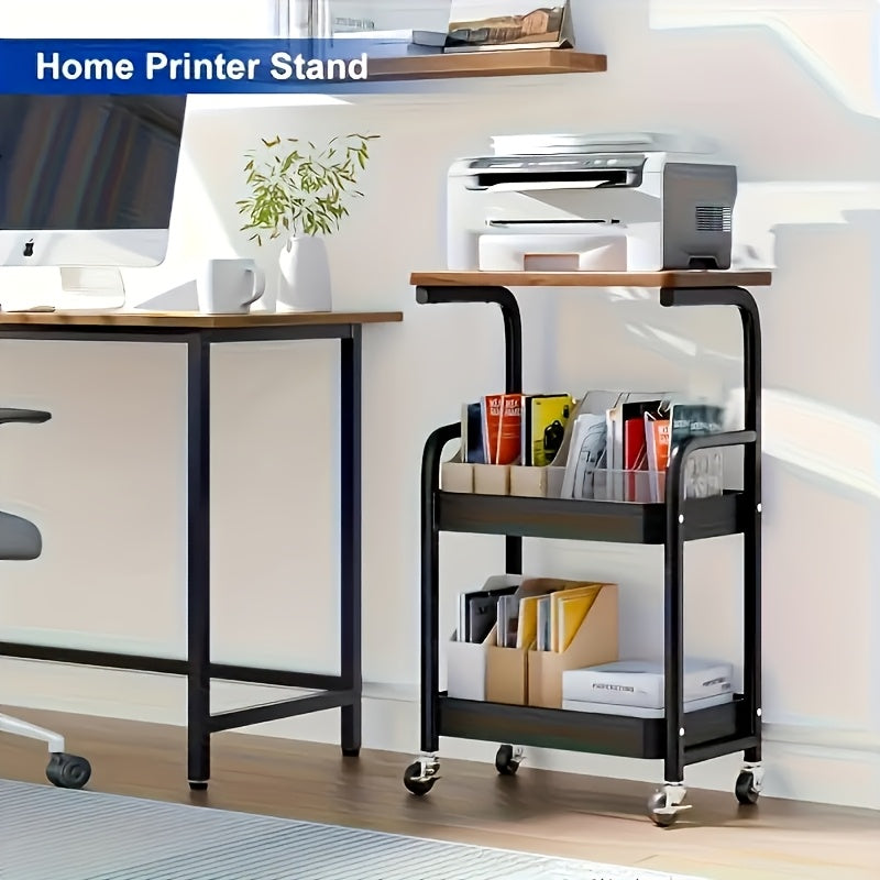 3-Tier Rolling Storage Cart with Wheels – Detachable Shelves, Portable Multi-Tier Rack for Kitchen, Bedroom, Bathroom & Snack Storage | Household Utility Cart