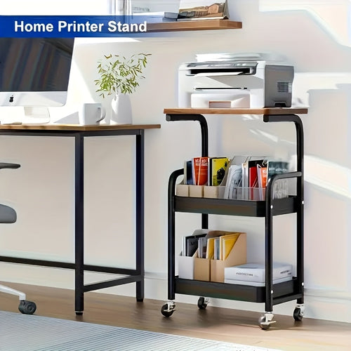 3-Tier Rolling Storage Cart with Wheels – Detachable Shelves, Portable Multi-Tier Rack for Kitchen, Bedroom, Bathroom & Snack Storage | Household Utility Cart