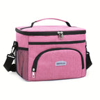 Large Capacity Insulated Lunch Bag Crossbody Shoulder Tote – Reusable Portable Cooler Bag for Work, Picnic, Camping & Travel