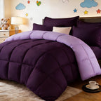 All Season Comforter Set with Pillowcases 2-3 Piece – Soft Fluffy Lightweight Bedding for Kids Dorm Apartment, 29 Colors Including Two-Tone, Twin Queen King Size