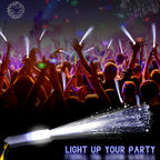 Fiber Optic Wand LED Glow Sticks 48-Pack White Light-Up Magic Wands – Glow in the Dark Party Supplies for Wedding Sparklers, Rave Concert Halloween Birthday Carnival Christmas Decoration