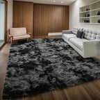 Shaggy Plush Area Rug Non-Slip Machine Washable Fluffy Tie-Dye Shedding Resistant 5x8 8x10 ft for Living Room Bedroom 7 Colors