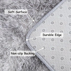 Plush Soft Long-Haired Area Rug – Machine Washable Warm Shaggy Carpet for Bedroom, Living Room, Kitchen & Bathroom, Multiple Colors, 5x8ft or 6x9ft