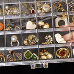 Jewelry Organizer Box Acrylic Clear with 5 Drawers & 120 Compartments, Transparent Earring Storage Box Ring Holder Display Stand for Women, Earring Organizer Jewelry Box