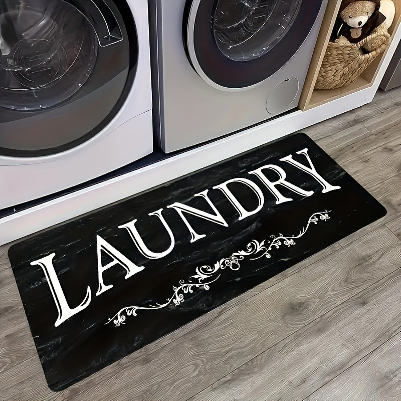 Laundry Room Rug Non-Slip Runner Washable Easy Clean Mat – Floor Protection for Washer Dryer Front, Laundry Area & Home | Multiple Sizes & Colors