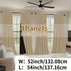 Blackout Curtains Rod Pocket 4 Panels - Thermal Insulated Room Darkening Noise Reducing Matte Drapes for Bedroom Living Room Office, 9 Colors 11 Sizes