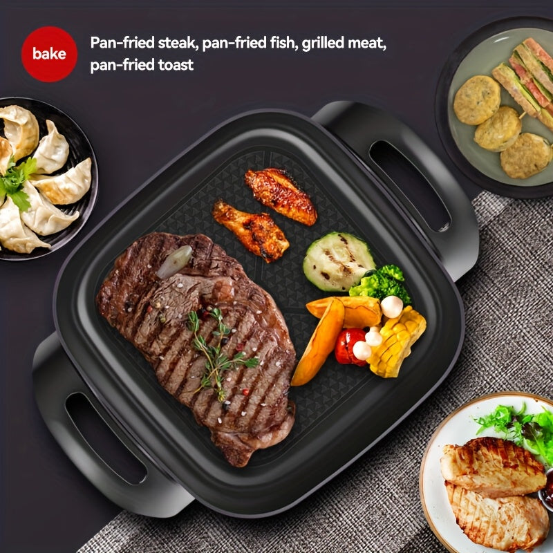 Non-Stick Ceramic Electric Pot with Glass Lid – Aluminum Body, Adjustable Temperature, Fry, Bake, Steam & Boil – Easy Clean Countertop Cooker for Home