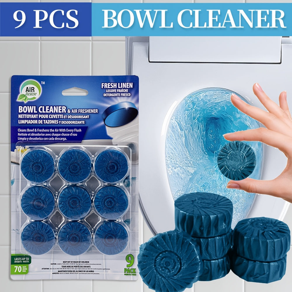 Toilet Bowl Cleaner Tablets 9/36 Pack – Automatic Flush Freshener, Long-Lasting Deodorizer, Stain Remover for Home & RV Toilets