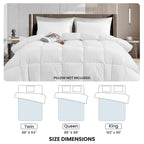 All Season Comforter with Corner Tabs & Box Stitching – Soft Fluffy Lightweight Hotel-Quality Duvet Insert for Twin Queen King, Breathable Year-Round Bedding