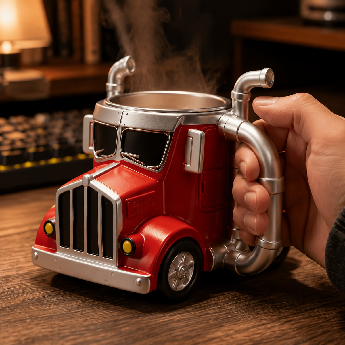 Truck Coffee Mug Novelty Truck Shaped Cup for Hot and Cold Drinks Fun Gift for Truck Lovers Men Boys Birthday Christmas
