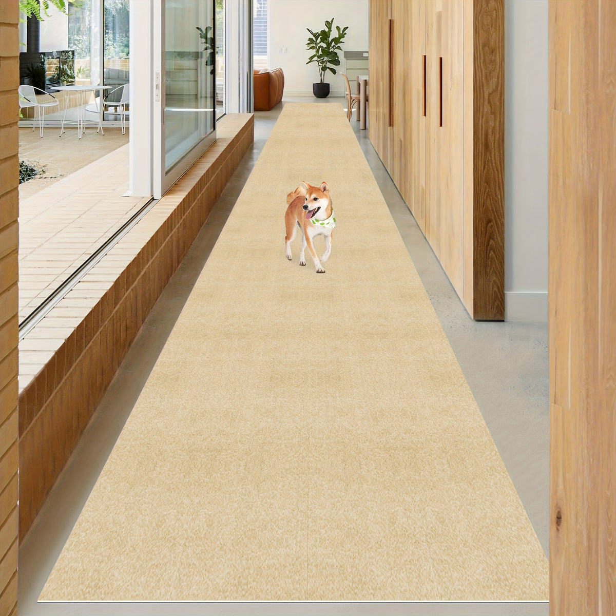 Non-Slip Runner Rug Washable & Cuttable – Low-Profile Hallway Rug for Kitchen, Living Room, Bedroom, Balcony & Poolside – Multiple Sizes 60x180 to 60x600cm