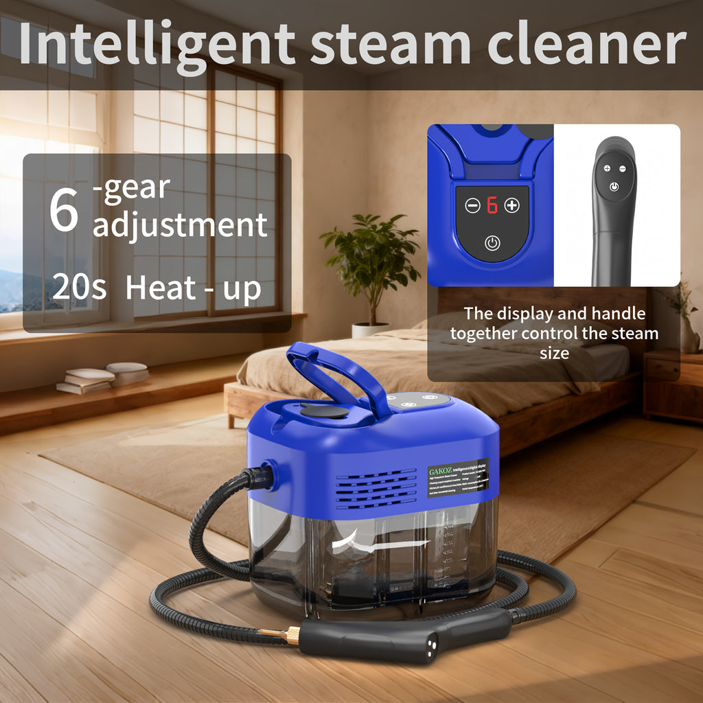 Handheld Steam Cleaner Large-Capacity with Extra-Large Water Tank – Rapid Heating Portable Multi-Function Cleaner for Floors, Cars, Fabrics, Kitchen & Bathroom Tile Grout