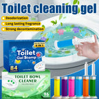 Toilet Cleaning Gel Stamps with Dispenser & Air-Freshening Fragrance – 8 Pieces / 96 Gel Patterns Toilet Bowl Cleaner for Ceramic Surfaces, Bathrooms & Kitchens