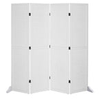 5 FT Freestanding Pegboard Room Divider | Wood Folding Privacy Screen & Display Board Organizer with Support Feet – White, Black, Natural, Grey | Craft Shows, Retail & Home