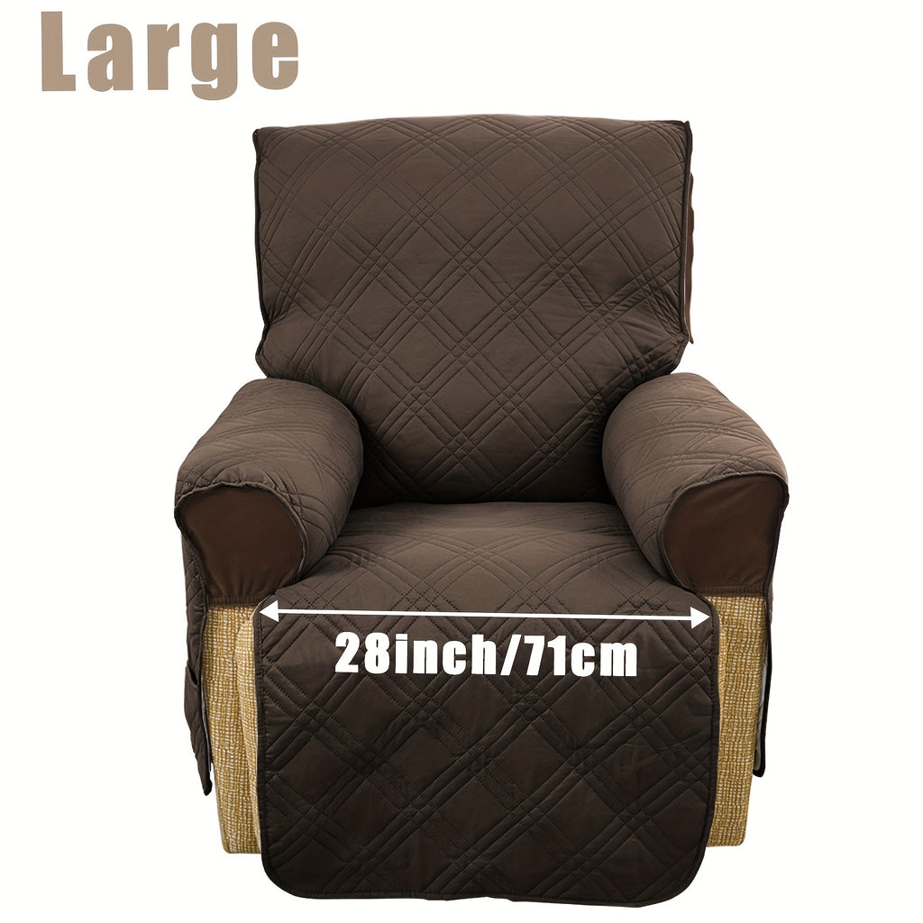 T-Cushion Armchair Cover Anti-Slip Double-Sided Design, Machine Washable Elastic Band Closure Chair Slipcover, Pet-Friendly All-Season Furniture Protector, Available in Small & Large – 8 Colors